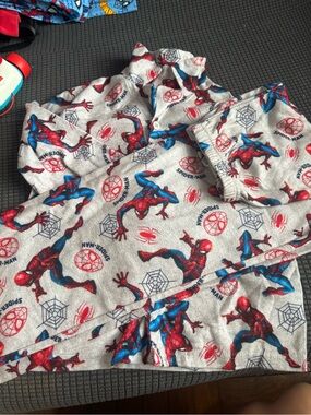 Spiderman Kids Pajama Set - Gray, Red & Blue